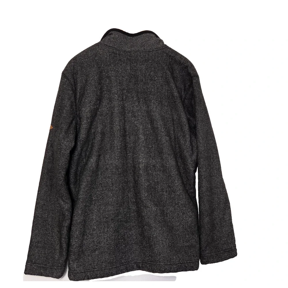 Orvis Men's L Gray Fleece Lined 1/4 Zip Pullover Sweater Jacket